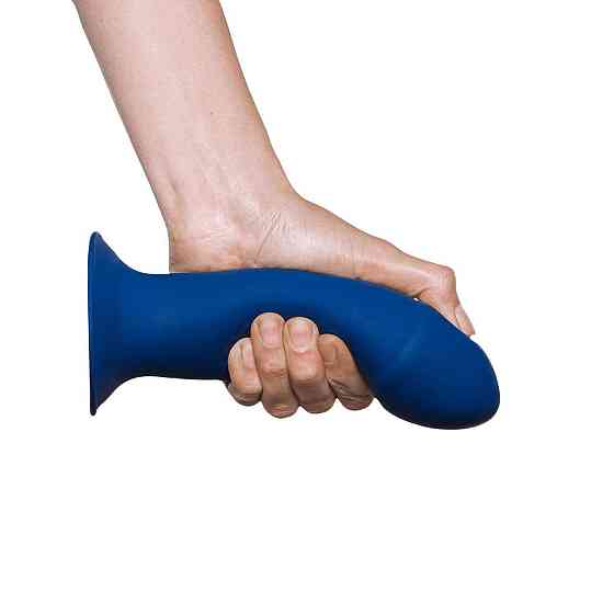 Двухслойный дилдо Adrien Lastic Hitsens 1 Blue, подходит для страпона, диаметр 4,5 см, длина 17,7 см Sex Aura Киев
