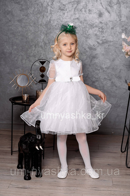 Платье Снежинка Белое нарядное платье для девочки 98-110 Кривой Рог - изображение 1