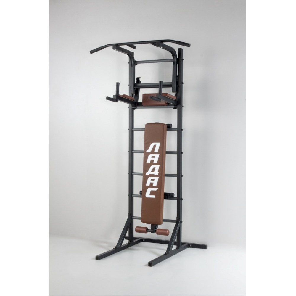 Шведская стенка передвижная Universal Brown универсальная без креплений со скамьей для пресса турник брусья Каменское - изображение 2