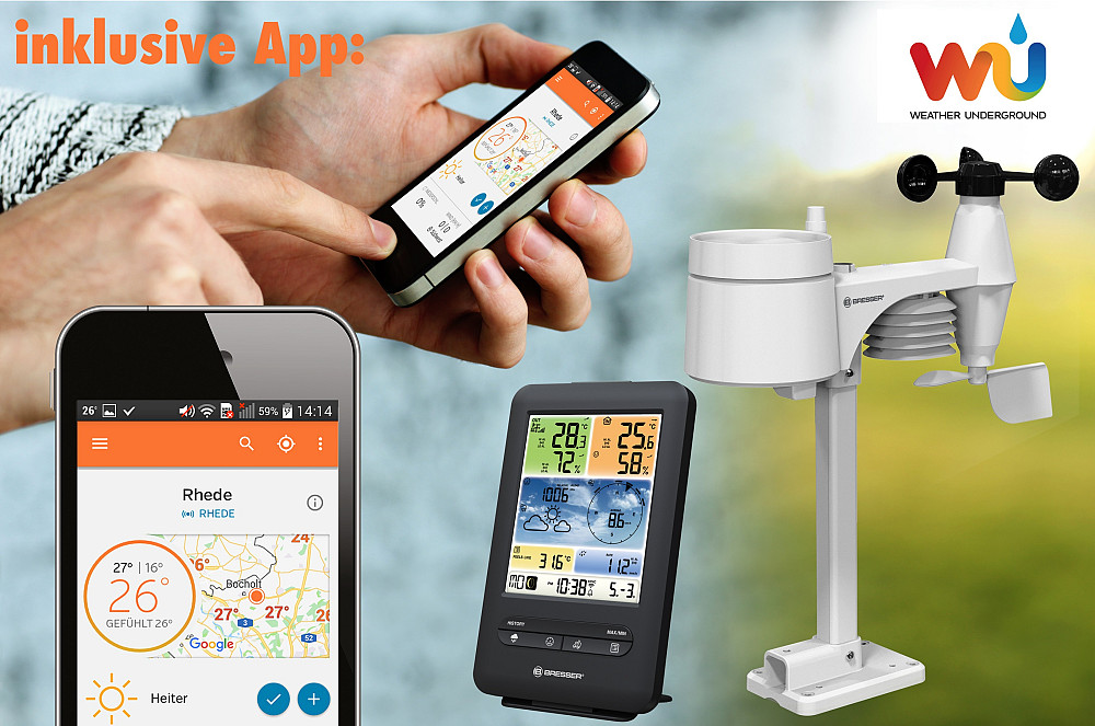 Метеостанция Bresser Weather Center 5-in-1 V WIFI Professional colour (7002585) Киев - изображение 7