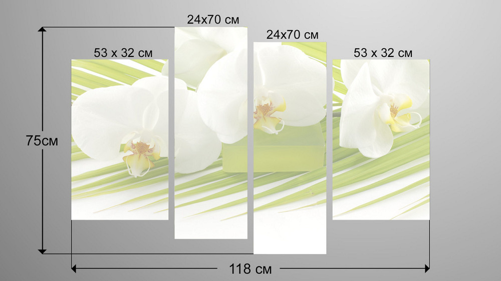 Модульная картина Цветы Art-25_4 Киев - изображение 3