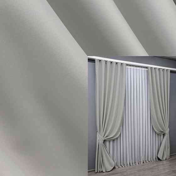 Комплект готовых штор VR-Textil Блэкаут Midnight № 1670ш Светло-серый 100х290 см 2 шт (31-760) Киев