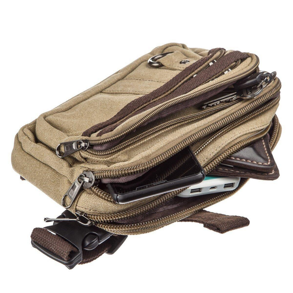 Бананка текстильна на пояс Vintage 20081 Хакі Київ - фото 5