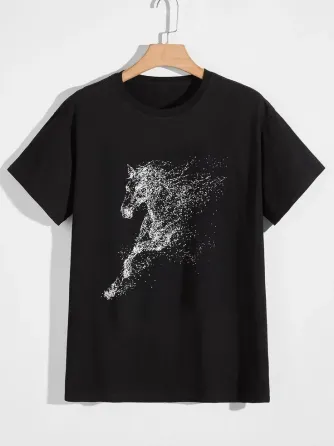 Футболка чоловіча с принтом  48 Чорний 2664093679 Дніпро