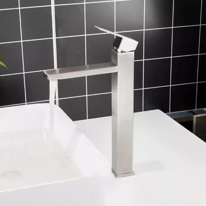 Змішувач для умивальника Frap F10802-2 високий, сатин Київ - фото 2