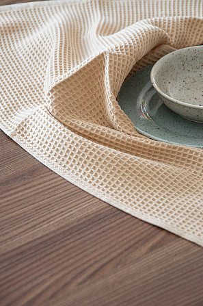 Вафельное полотенце Ideal Textile 40х60 см 240 г/м2 (56860817) Бежевый Черновцы - изображение 7