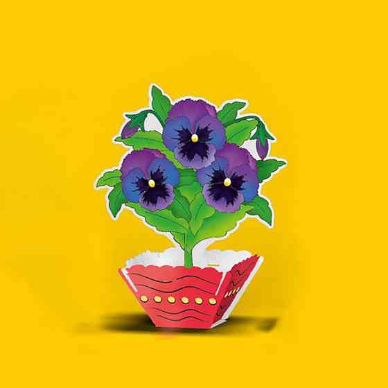 Набір для творчості Конструктор розмальовка 3Д "Фіалки" 126367 з олівцями Вінниця