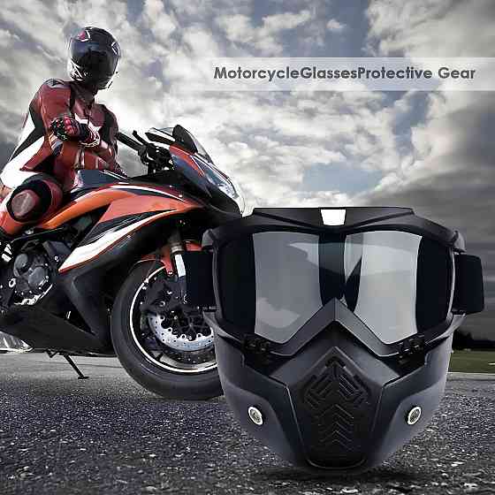 Мотоциклетна маска-окуляри RESTEQ прозора — захисна маска-трансформер для мотоцикла, квадроцикла, велосипеда, лиж та сноуборду Київ