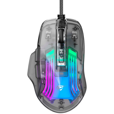 Мишка Havit HV-MS1011SE USB Transparent Black (6950676270280) Вінниця - фото 1