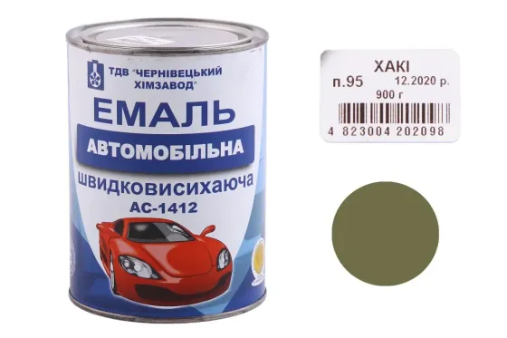 Эмаль автомобильная быстросохнущая ХимЗавод хаки 0.9 кг Винница
