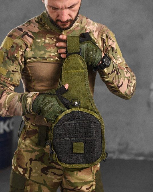 Тактична сумка нагрудна triada олива Одеса - фото 3