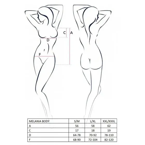 Боді Passion MELANIA BODY L/XL, black Львів