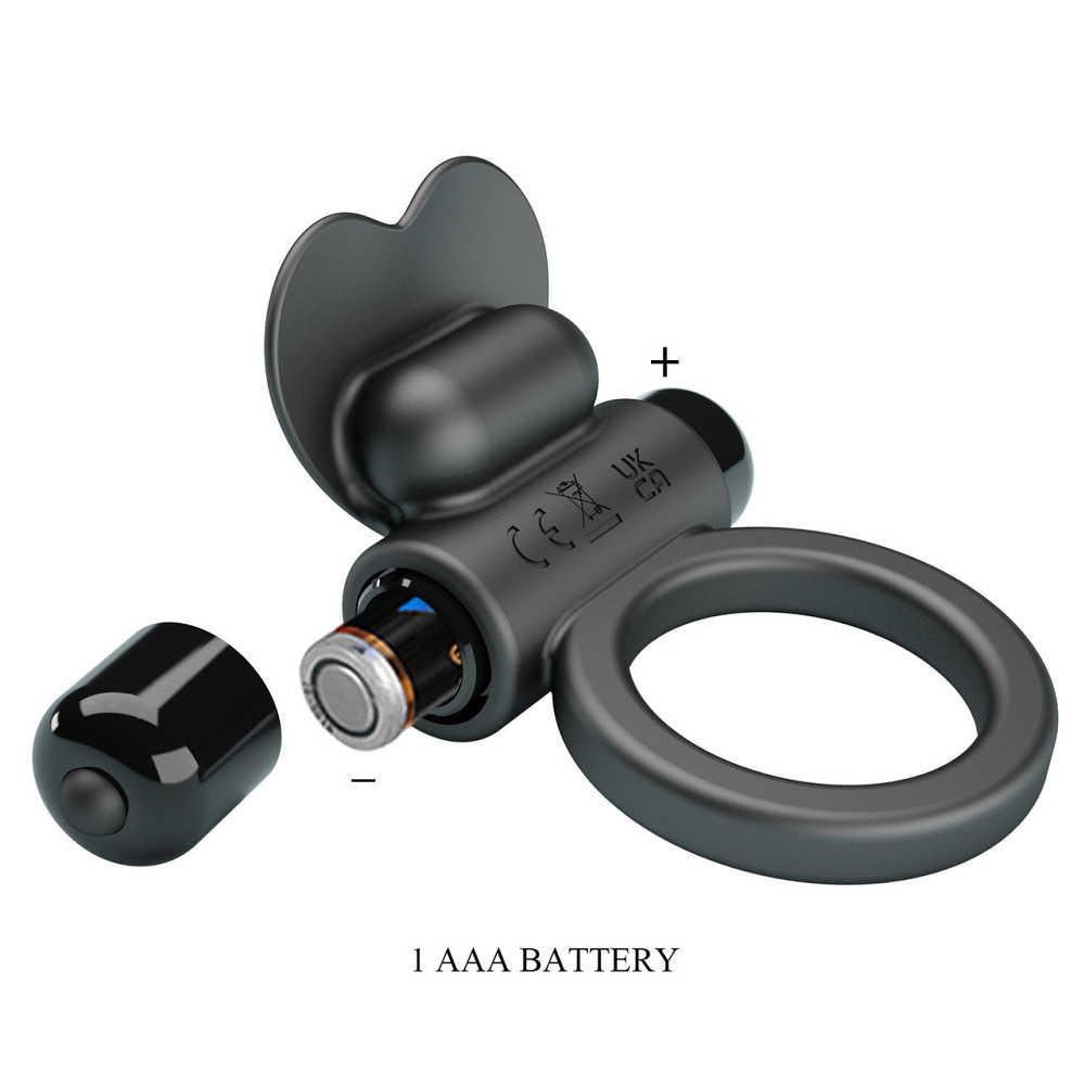 Віброкільце PRETTY LOVE VIBRANT PENIS RING DEBONAIRE Black, 10 vibration functions Sex Aura Київ - фото 5