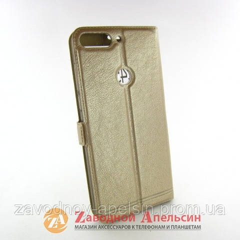 Чохол книжка Huawei Y7 2018 Smart Case gold Одеса - фото 2