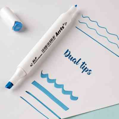 Художественный маркер Arrtx Спиртовые Alp ASM-02BU 24 цвета Синие оттенки (LC302215) Винница