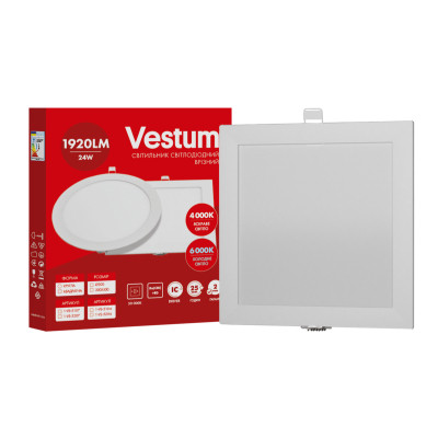 Світильник Vestum LED квадратный 24W 4000K 220V (1-VS-5207) Вінниця - фото 1