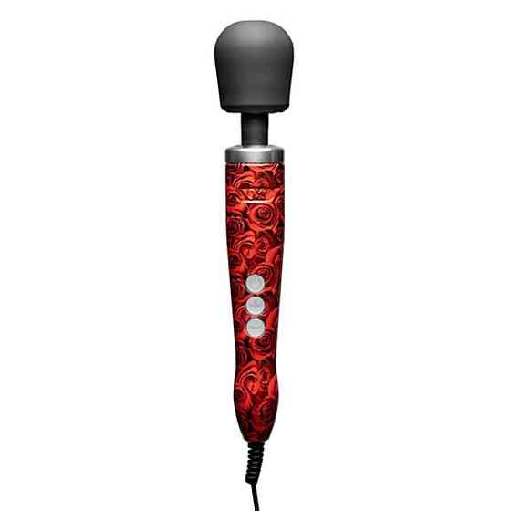 Вибромассажер Doxy Die Cast Rose Pattern, с розами, красный Sex Aura Киев