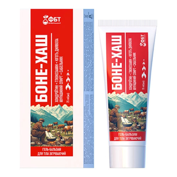 Гель-бальзам для тіла БОНЕ-ХАШ зігріваючий 75мл Луцк - изображение 1