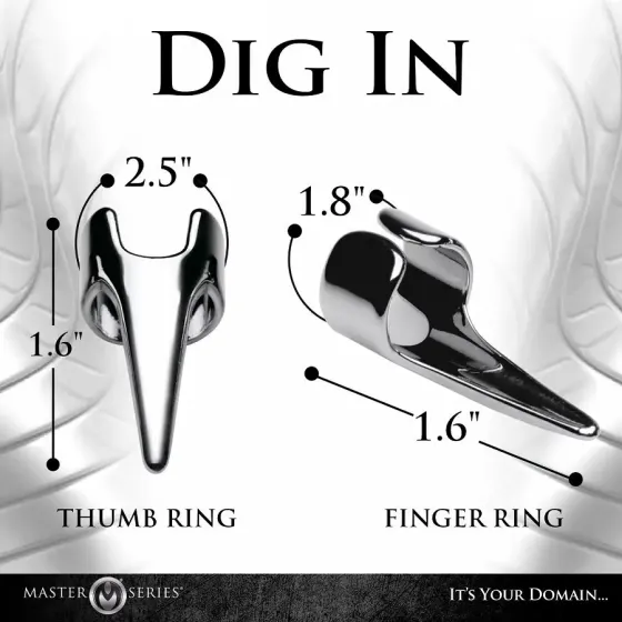 Набір кілець з кігтями Master Series Five-Piece Sensation Claw Rings - Silver Львов