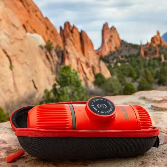 Эспрессо-кофеварка Wacaco Nanopresso 18 бар 80мл с чехлом Красный Винница - изображение 5