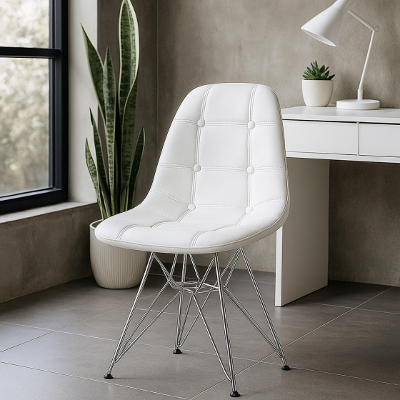 Стілець Тауер Софт S біла екошкіра Днепр