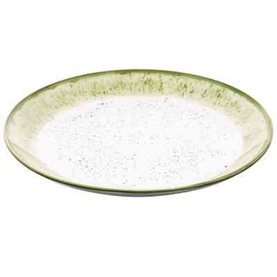 Тарілка Ardesto Siena, 19см, порцеляна, біло-зелений (AR2919SWG) Вінниця