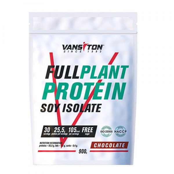 Протеин Vansiton Full Plant Protein Soy Isolate 900 г Шоколад Луцк - изображение 1
