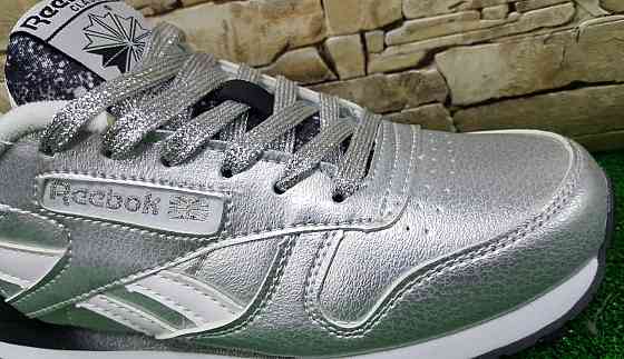 Женские кроссовки Reebok Classic Leather,Silver Metallic  р.37(24,3)см Киев