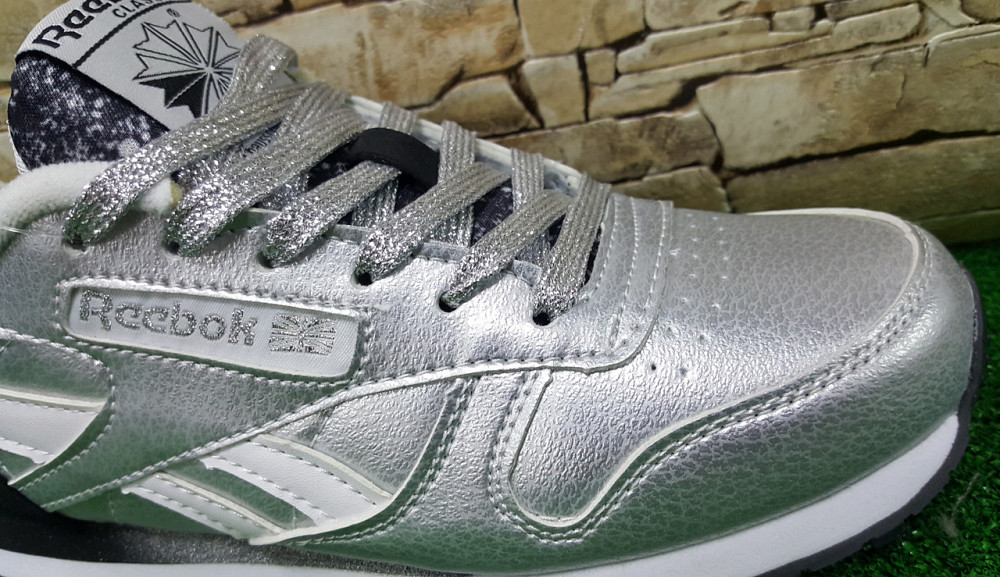 Женские кроссовки Reebok Classic Leather,Silver Metallic  р.37(24,3)см Киев - изображение 5