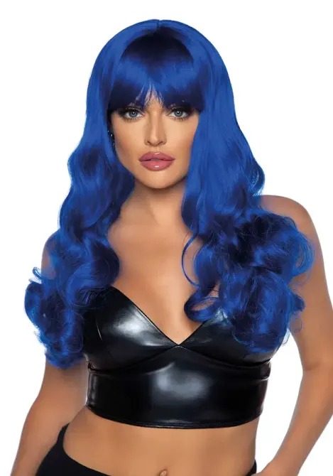 Хвиляста перука Leg Avenue Misfit Long Wavy Wig Blue, довга, реалістичний вигляд, 61 см Львов - изображение 2
