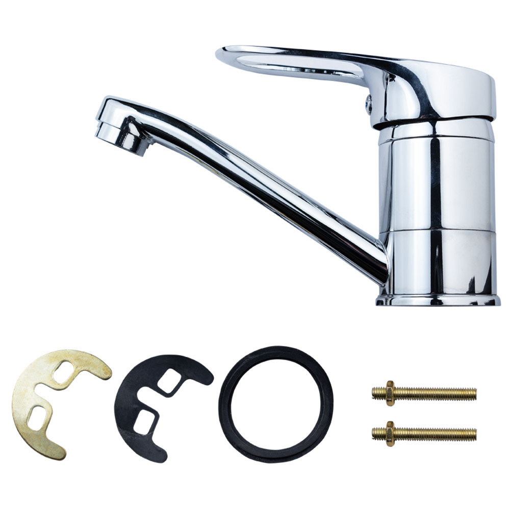 AQUATICA Смеситель MJ Ø40 для кухни гусак прямой 150мм на шпильке AQUATICA MJ-2B129C (9744120) Киев - изображение 4