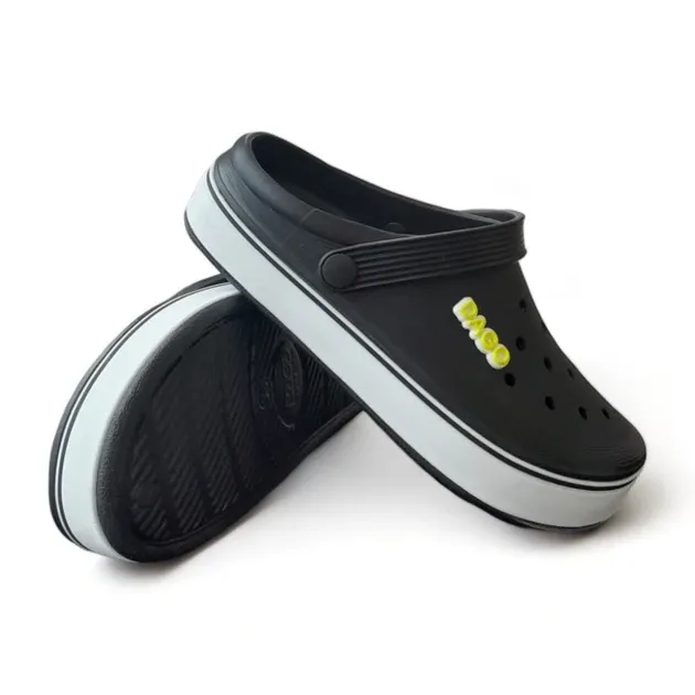 Крокси жіночі чорні з білою розкіб по низу Одеса - фото 6