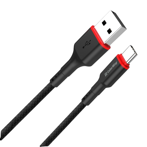 Кабель USB Type-C ColorWay CW-CBUC064-BK 2,4A 1м чорний Житомир