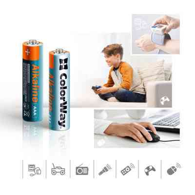 Батарейка ColorWay AAA LR6 Alkaline Power (лужні) * 40 colour box (CW-BALR03-40CB) Вінниця