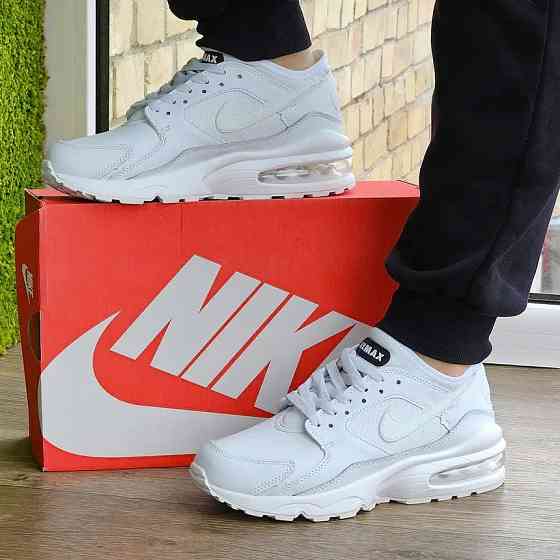 Чоловічі Білі Кросівки Nike Air Max 93 Шкіряні Найк (розміри: 39,40,41) Відео Огляд - 93-7 Дніпро
