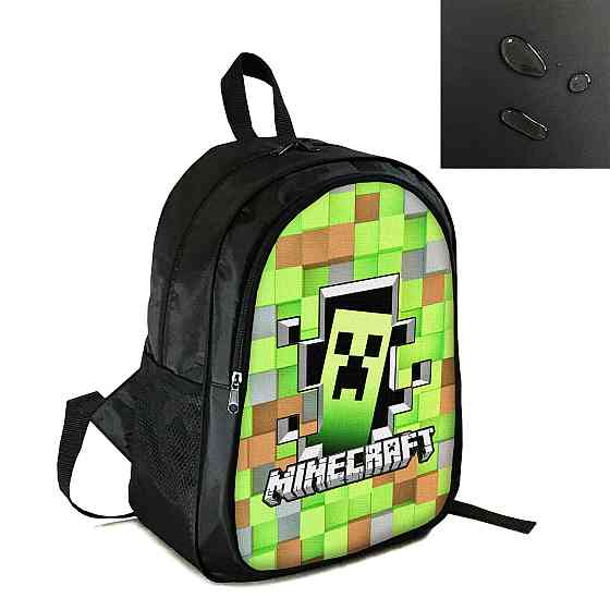 Рюкзак міський/шкільний 38×28см з принтом Minecraft Кріпер дитячий, підлітковий, спортивний (4160) Київ