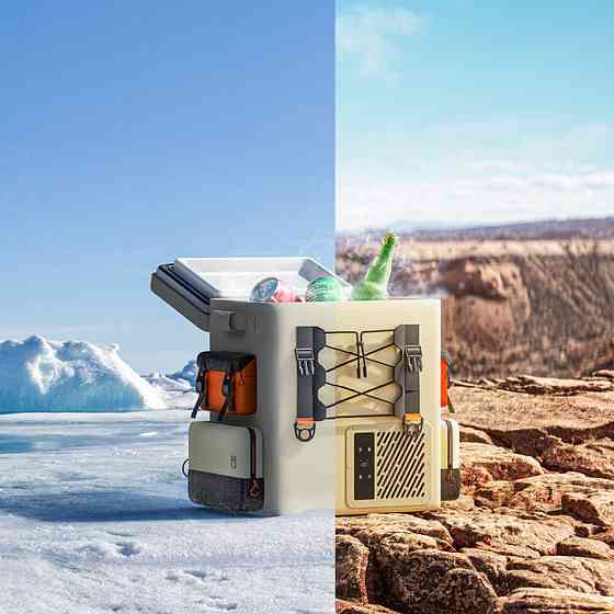 Акумуляторний холодильник-рюкзак Litheli 16л, живлення від павербанку (УМБ Litheli Power Bank 20000 mAh, 45 W в комплекті) Киев