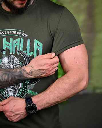 Тактична потовідвідна футболка Valhalla oliva ПП7704 Одеса