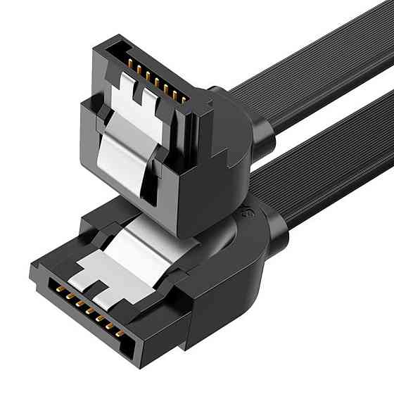 Кабель UGREEN US217 Angled SATA 3 Data Cable 0.5m (Black)(UGR-30797) UGR-30797 Одесса