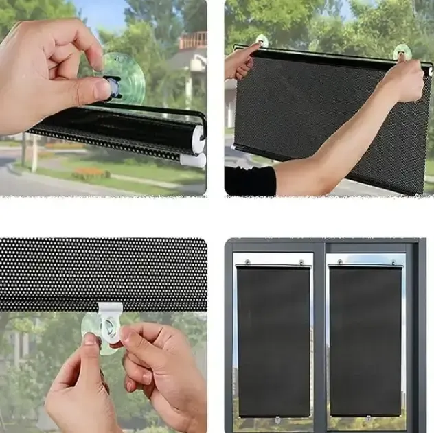 Рулонная солнцезащитная шторка на пластиковые окна 40*125 см, Черная Коломия - фото 4