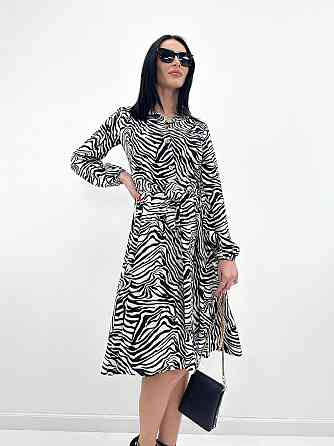 Повседневное платье миди Kate 46-48, Трехнитка начес, Белый Киев