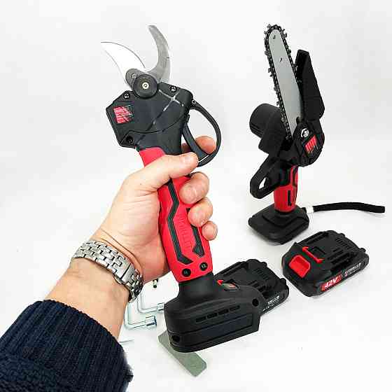 Садовая аккамуляторная пила KRAFFTEC 2в1 36V 4АР, Пила для чистки сада, Мощная садовая пилка EC-18 Львов