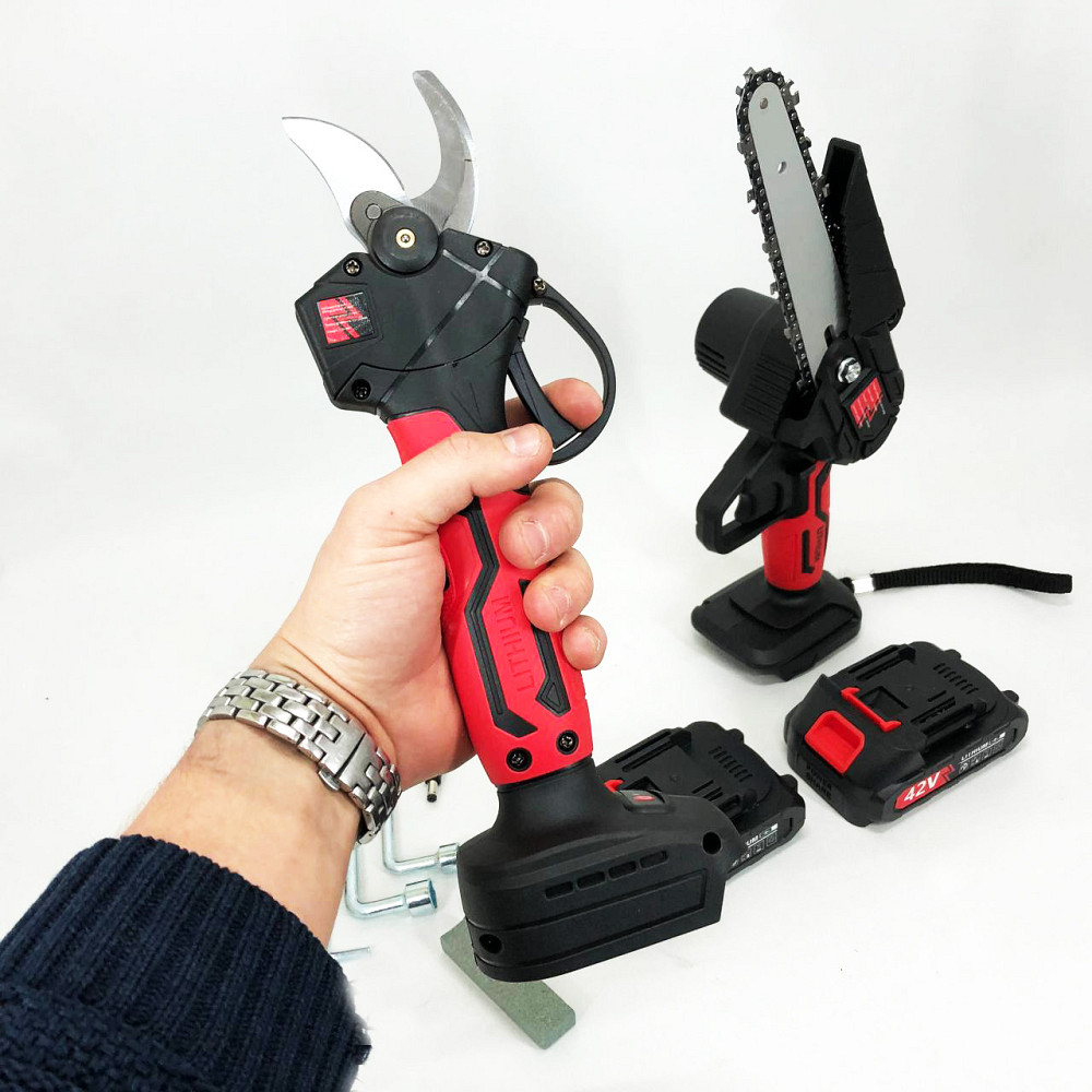 Садовая аккамуляторная пила KRAFFTEC 2в1 36V 4АР, Пила для чистки сада, Мощная садовая пилка EC-18 Львов - изображение 6