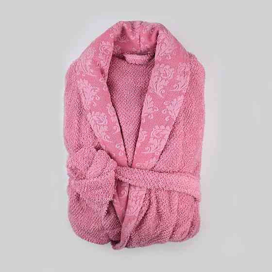 Махровий халат GM Textile 100% бавовна 400 г/м2 (Рожевий) XXXL Суми