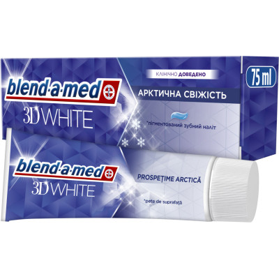 Зубна паста Blend-a-med 3D White Арктична свіжість 75 мл (8006540793039) Вінниця - фото 1