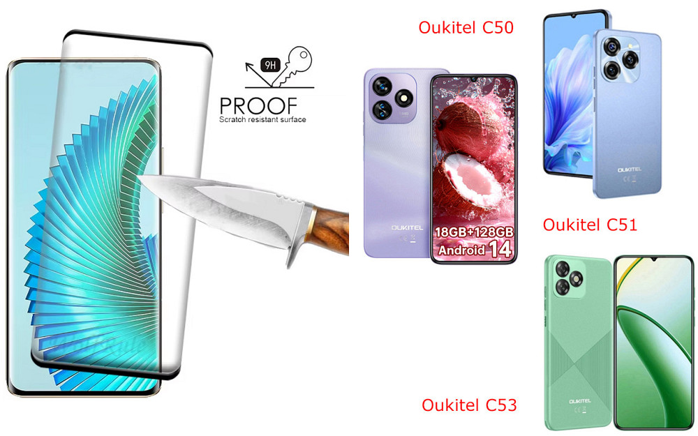 Захисне скло HyperGlass Pro для Oukitel C50, Oukitel C51, Oukitel C53 – максимальна чутливість та захист Київ - фото 1