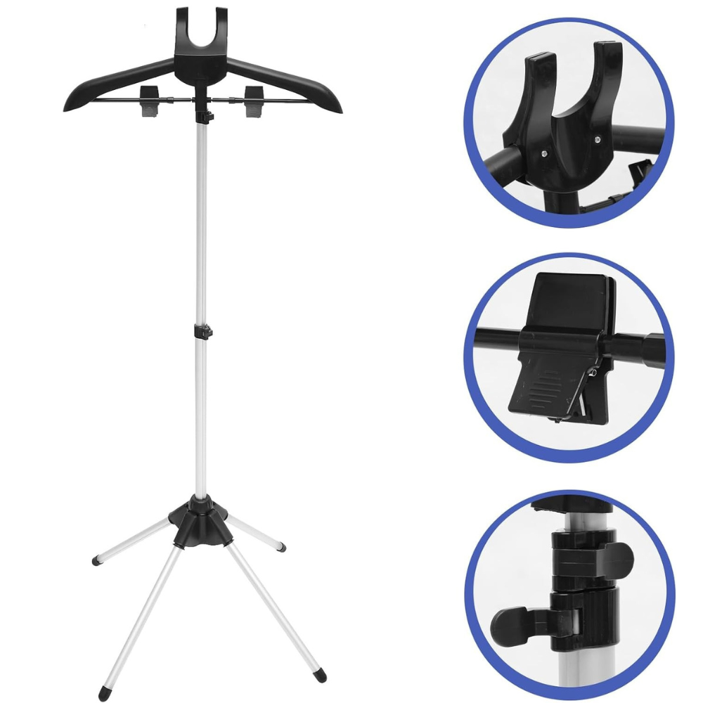 Стойка вешалка для отпаривателя одежды,телескопическая для глажки вещей паром,выдвижная 85-160 см,черная Каменец-Подольский - изображение 1