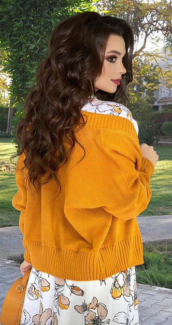 В'язаний жакет гладкої фактури (46-48) Київ - фото 10