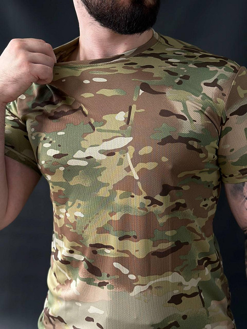 Футболка тактична мультикам Coolmax, військова польова футболка ЗСУ, чоловіча якісна футболка літня Львів - фото 5