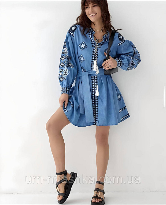 Жіноча вишита сукня Джинсова мрія Кривий Ріг - фото 1
